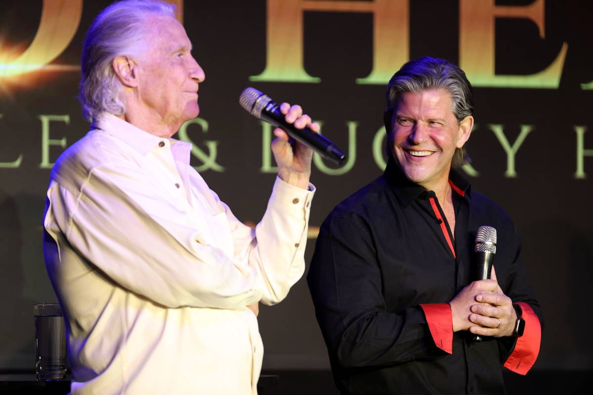 Bill Medley, left, and Bucky Heard of the Righteous Brothers participate during a new streaming ...