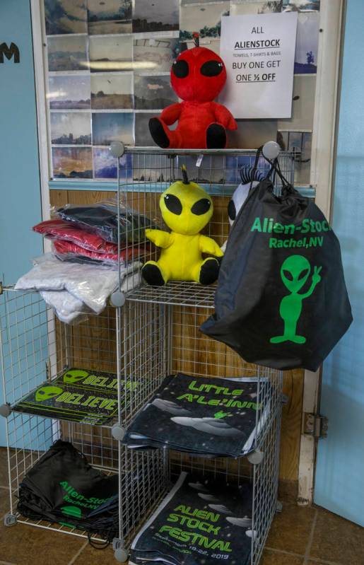 Alienstock merchandise can still be purchased at the Little A'Le'Inn which is open for business ...