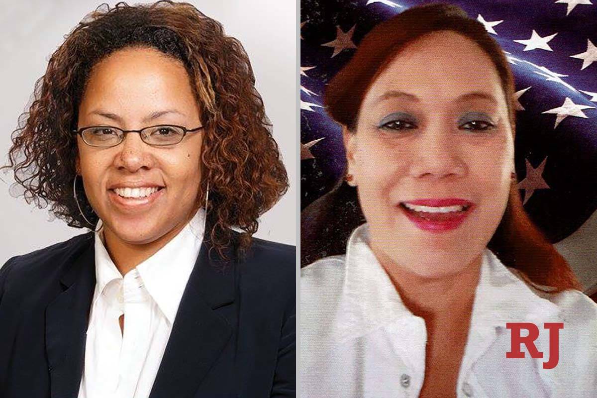 Dina Neal, left, and Esper Hickman, candidates for Nevada Senate District 4 ...