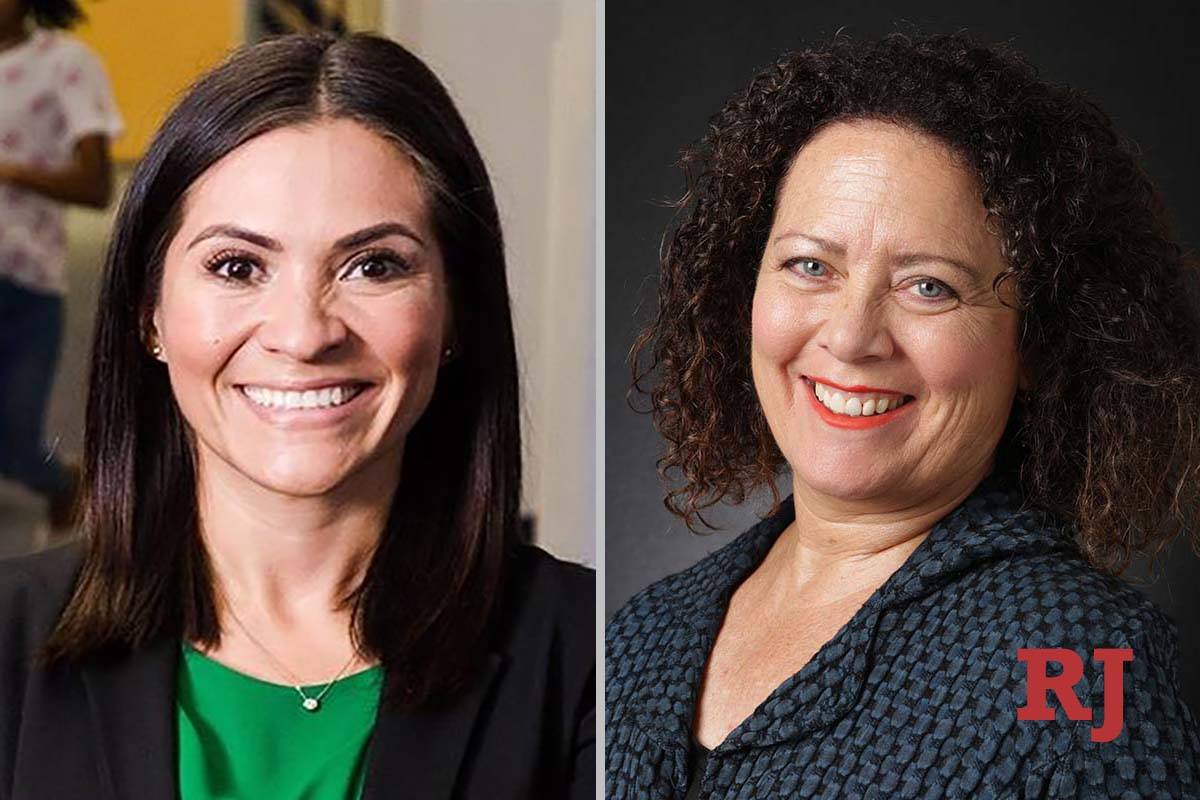 Sandra Jauregui, left, and Victoria DaCosta, candidates for Nevada Assembly Dist ...