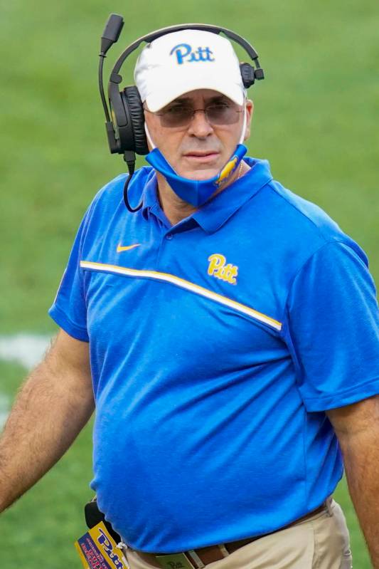 Pittsburgh head coach Pat Narduzzi on the sideline during the second half of an NCAA college fo ...