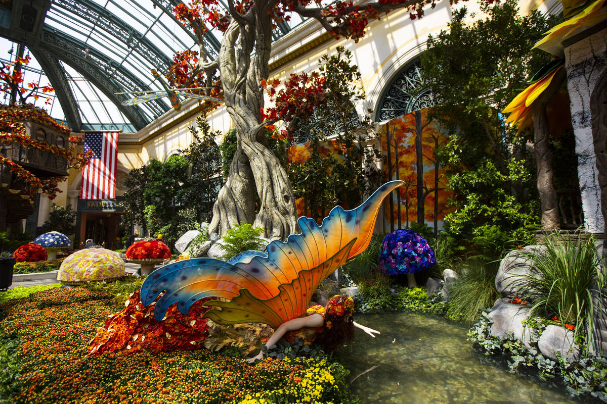 A fairy is part of the "Into the Woods" fall display at the Bellagio Conservatory and Botanical ...