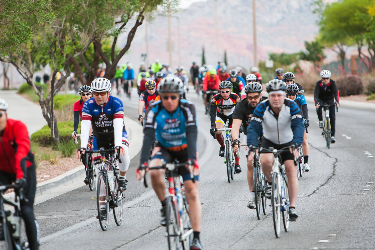 Cyclists ride in Tour de Summerlin. (Las Vegas Review-Journal)