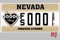 Sales of the “Forever Strong” specialty license plate benefit the Vegas Strong Resiliency C ...
