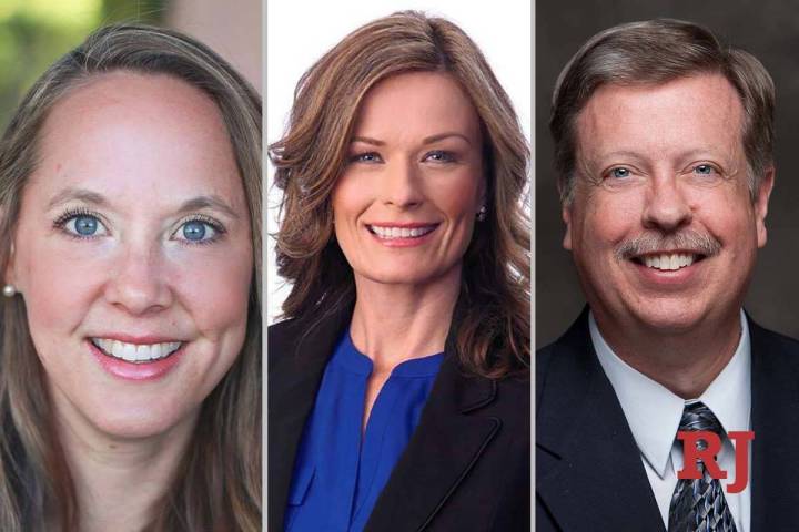 Kristee Watson, left, Carrie Buck and Tim Hagan, candidates for Nevada ...