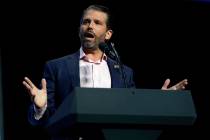Donald Trump Jr. speaks to a group of young Republicans at Dream City Church in Phoenix in June ...