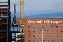 Centennial Hills Hospital during a topping off ceremony of a expansion project in Las Vegas, We ...