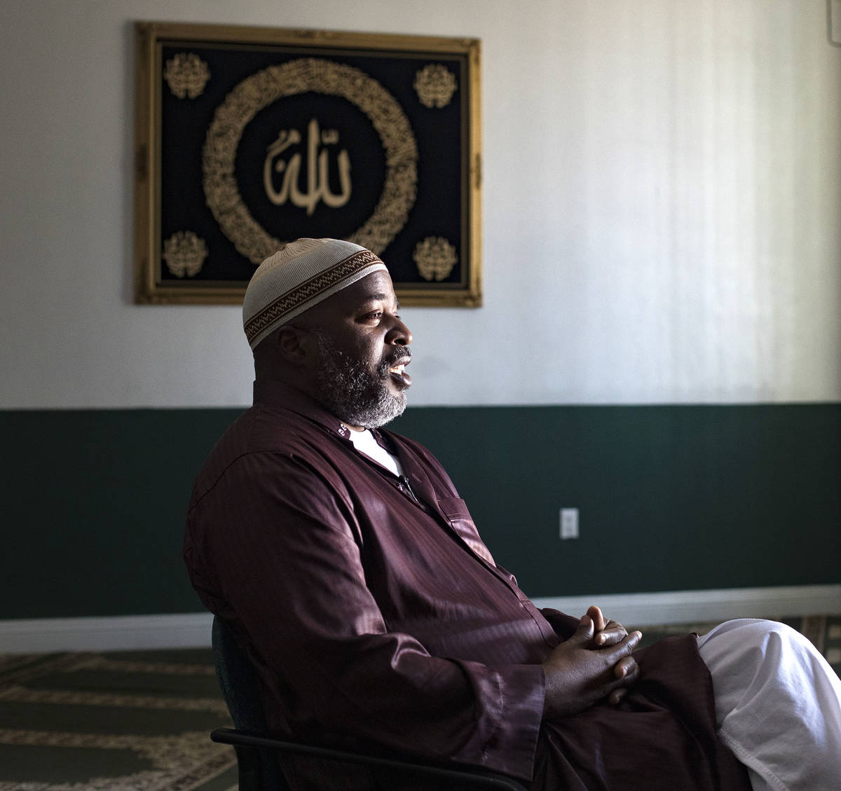 Imam Fateen Seifullah speaks to the Las Vegas Review-Journal at the Masjid As-Sabur mosque in L ...