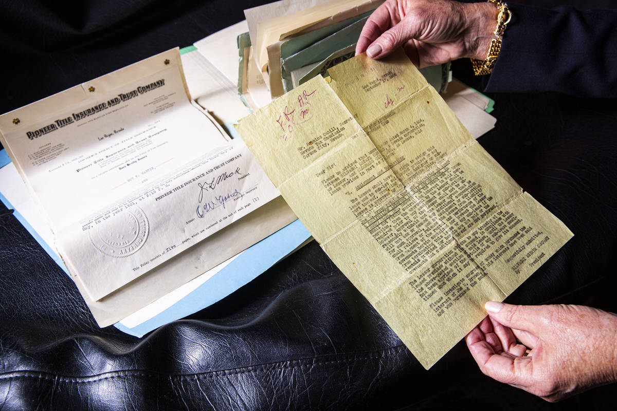 Gina Silvagni Perry, granddaughter of P.O. Silvagni, who opened Hotel Apache in 1932, shows a l ...