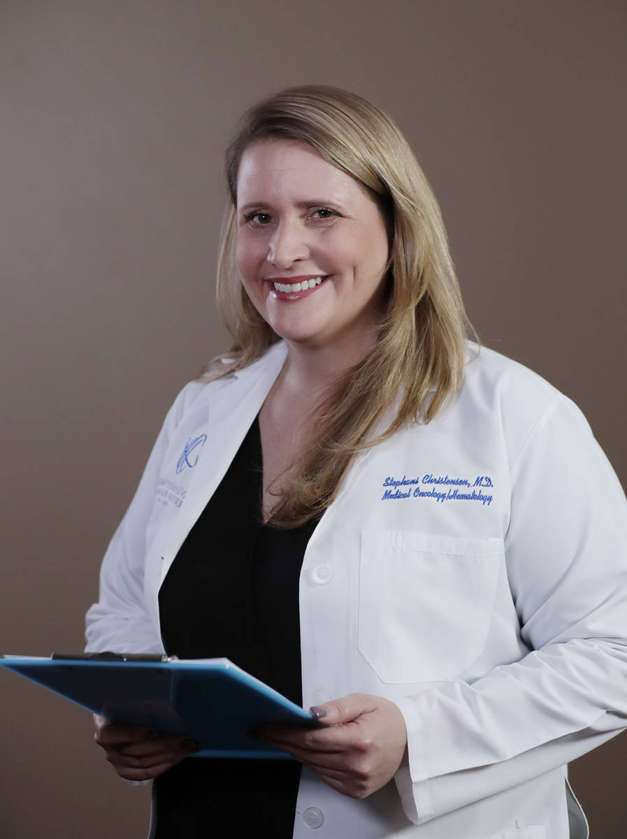 Stephani Christensen is a medical oncologist at the Comprehensive Cancer Centers.