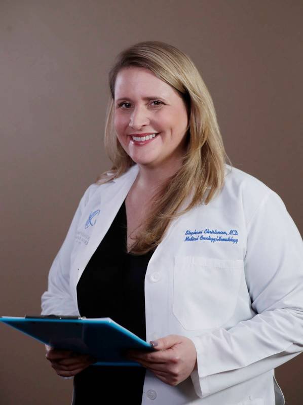 Stephani Christensen is a medical oncologist at the Comprehensive Cancer Centers.