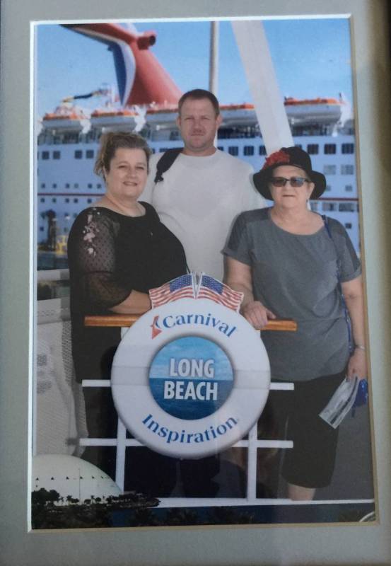 Melinda Christoforo, right, poses before taking a cruise with her daughter, Tammy, and son, Mic ...