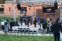The 1 October Sunrise Remembrance begins at the Clark County Government Center amphitheater on ...