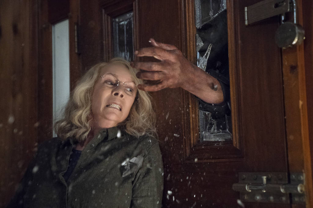 Jamie Lee Curtis appears in a scene from "Halloween." (Ryan Green/Universal Pictures)