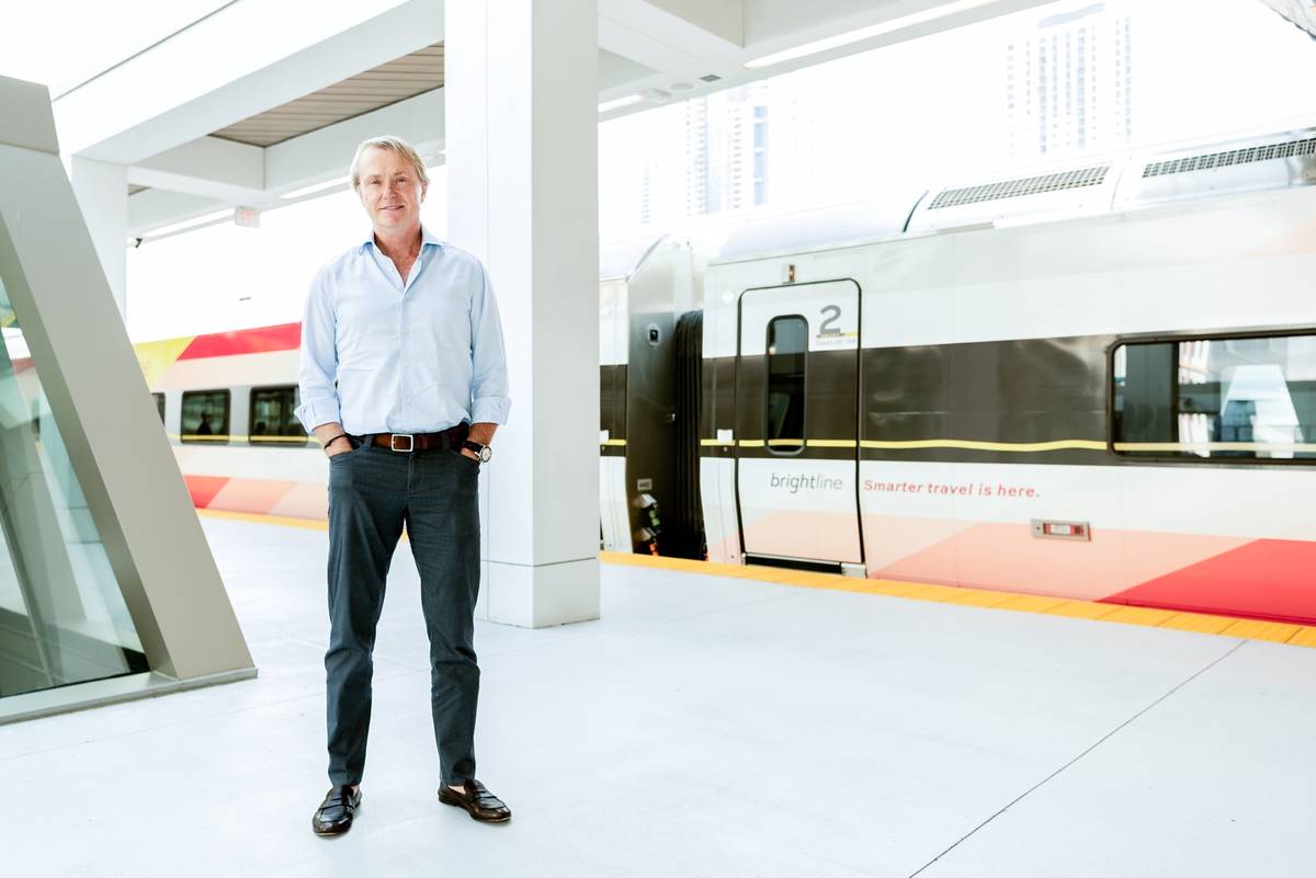 Wes Edens, co-founder of Fortress Investment Group, who owns Brightline, is eager for construct ...