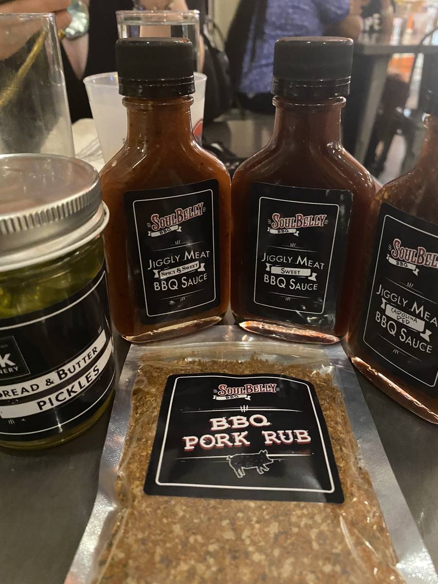 A few products from Bruce Kalman's Soul Belly BBQ line (Al Mancini/Las Vegas Review-Journal)