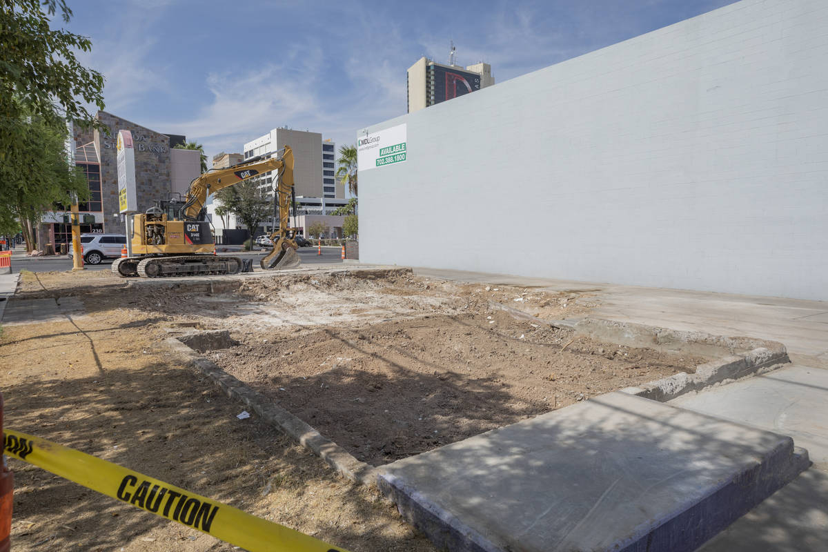 The Wee Kirk Wedding Chapel is seen demolished, in downtown Las Vegas on Monday, Oct. 5, 2020. ...