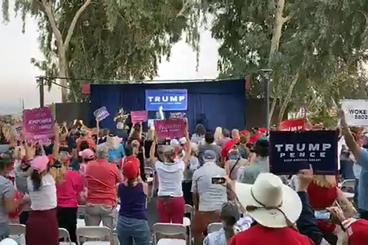 An event at the Pahrump Valley Winery on Sept. 24, 2020, featured President Donald Trump's son ...