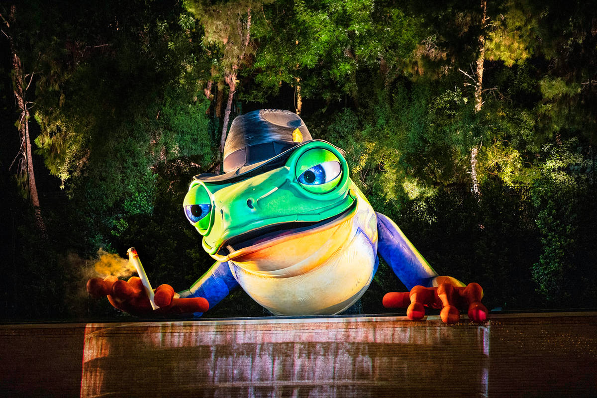 Singing Frog is shown at Lake of Dreams at Wynn Las Vegas (Eric Jamison)