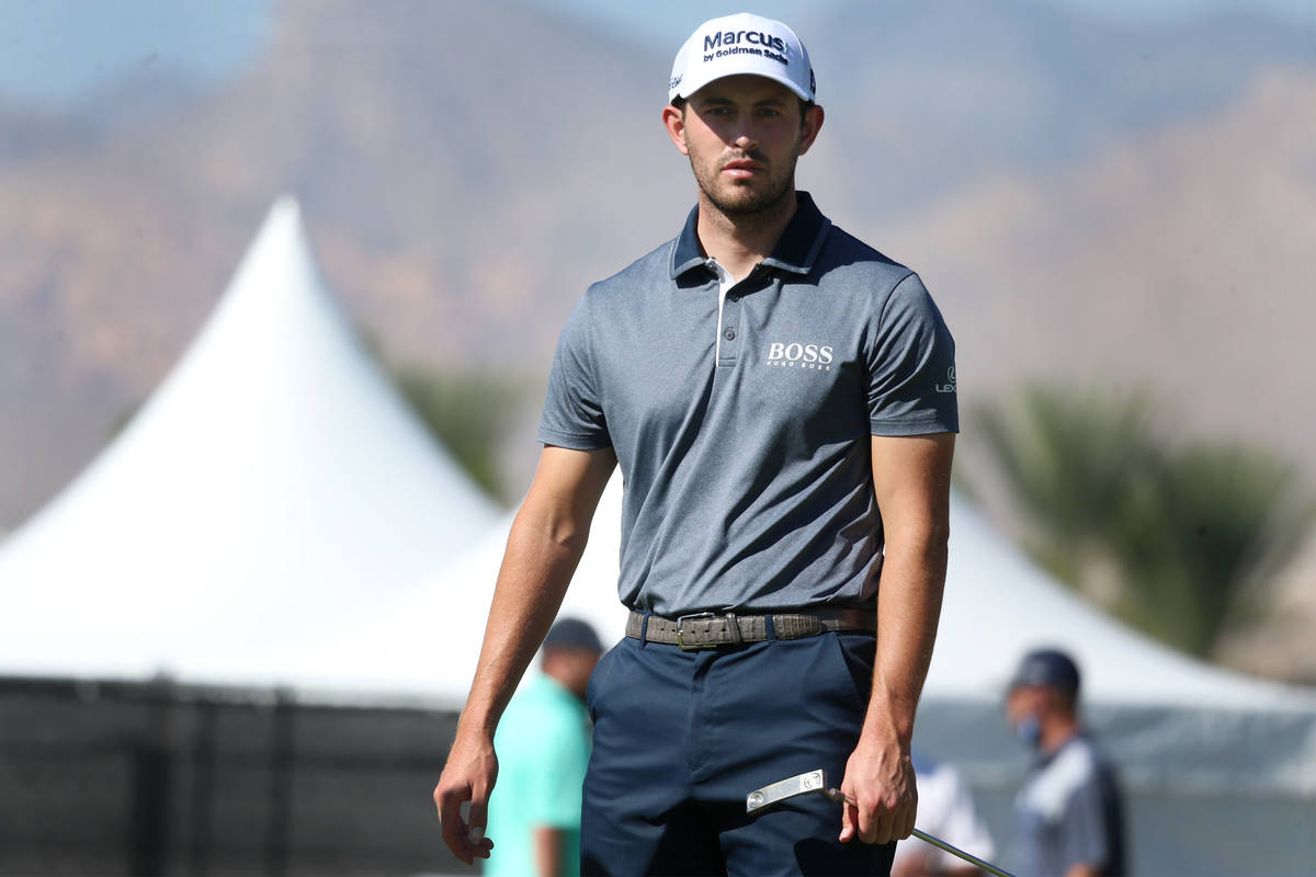Patrick Cantlay after putting the ball during the 2020 Shriners Hospitals for Children Open pra ...