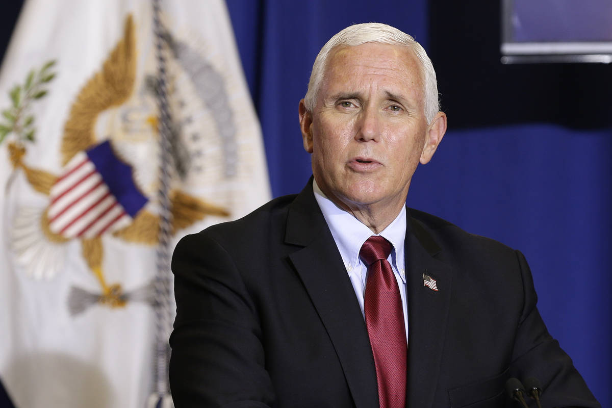 Vice President Mike Pence makes comments during a roundtable discussion at NC Biotechnology Cen ...