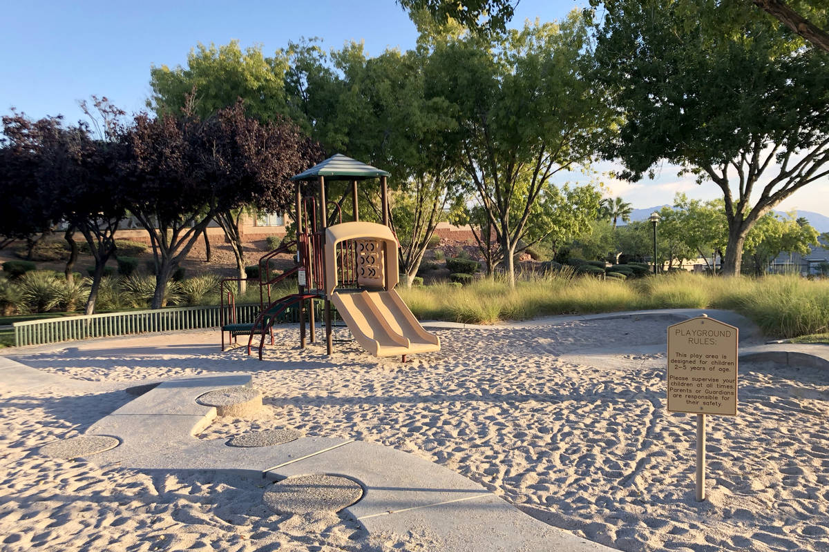 The Arbors park in Summerlin is seen on Oct. 7, 2020. Summerlin parks have reopened after being ...