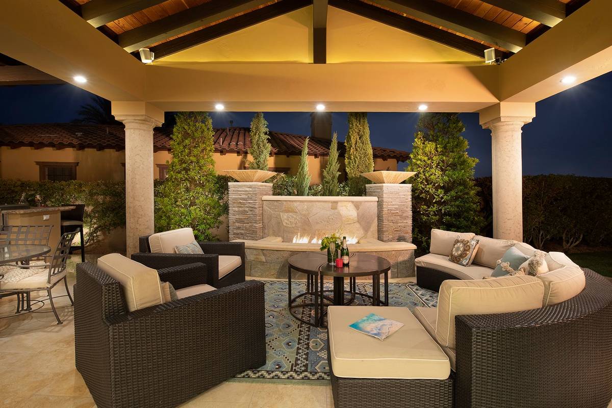 The patio's seating area. (Synergy Sotheby’s International Realty)