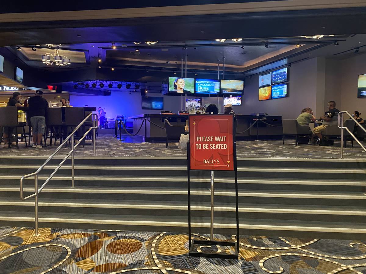 A look at the seating at Indigo lounge on Saturday, Aug. 8, 2020. (John Katsilometes/Las Vegas ...