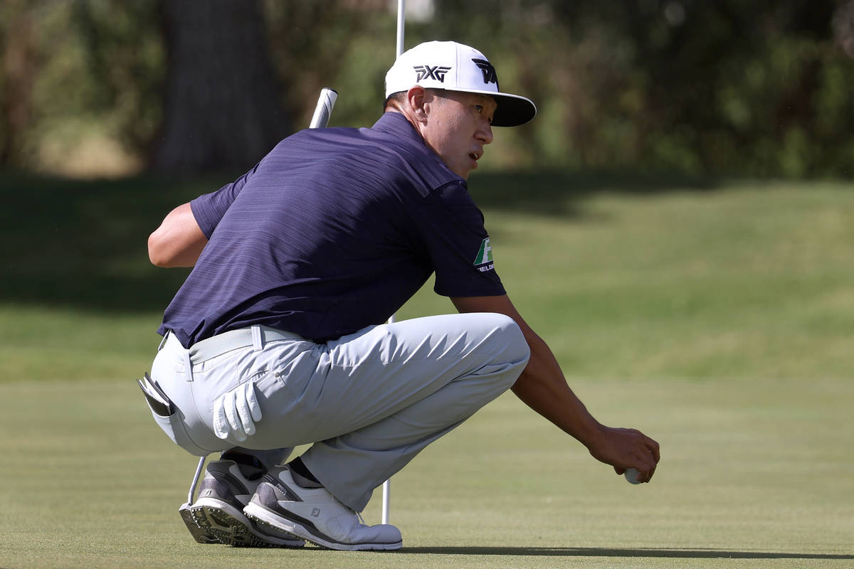 James Hahn gets ready to the putt the ball at the seventh hole during round two of the 2020 Shr ...