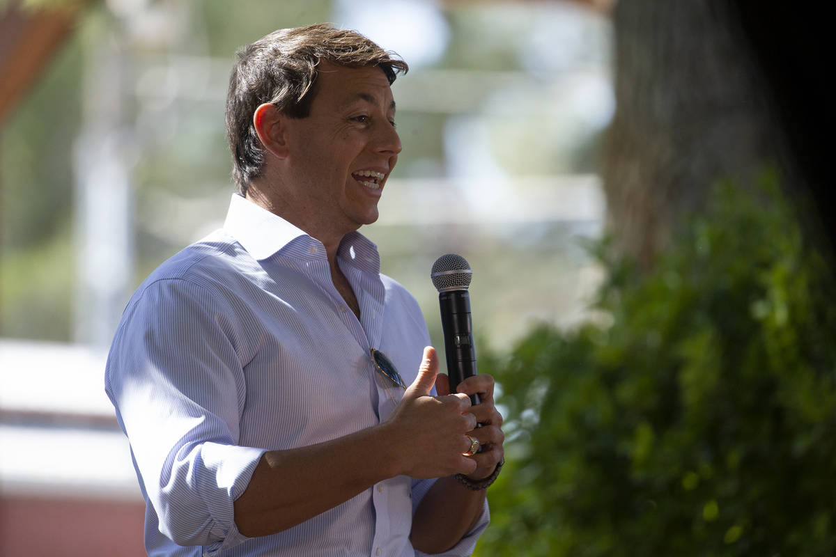 Former White House deputy press secretary Hogan Gidley takes the stage before a conversation wi ...