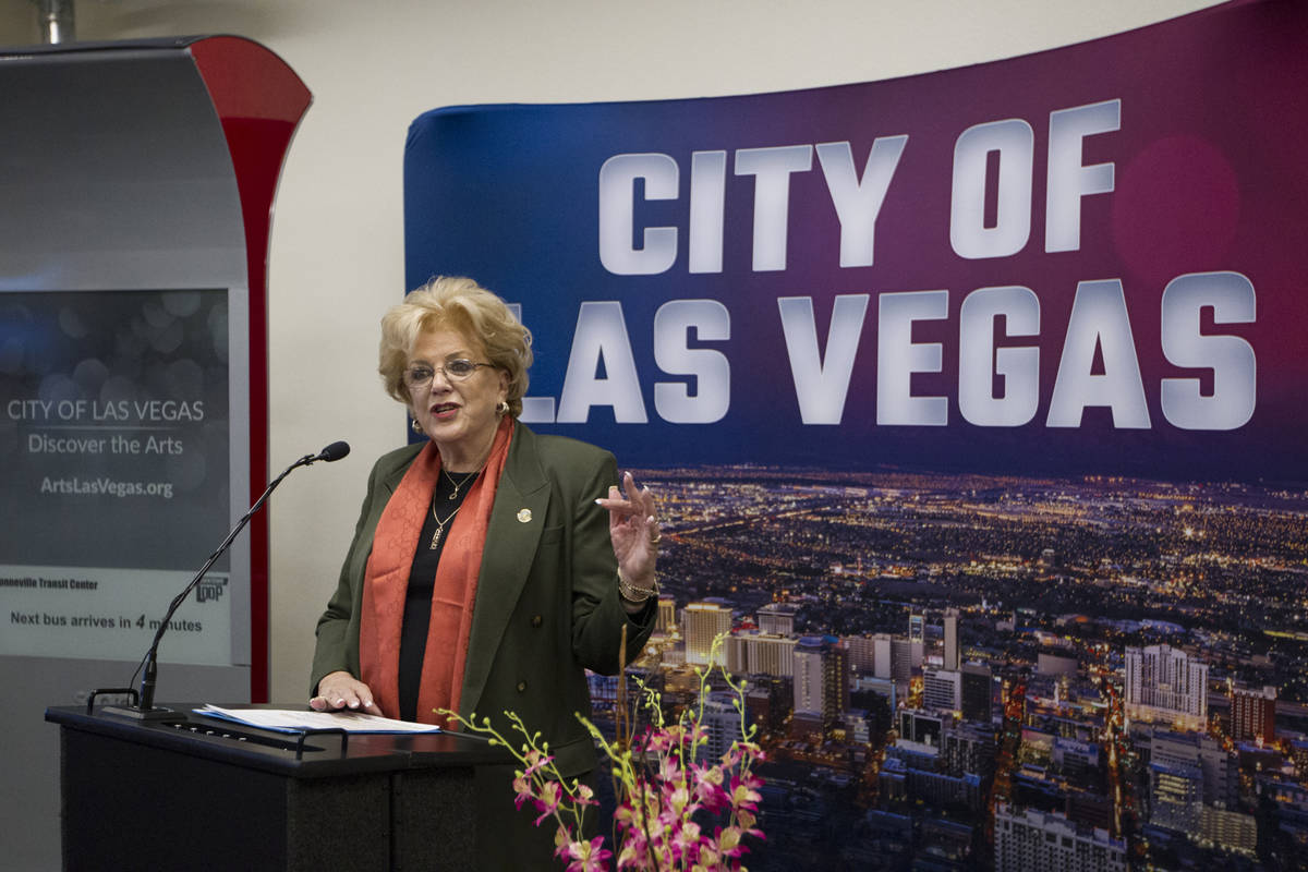 Mayor Carolyn Goodman during a presentation of new technology at Las Vegas City Hall in Las Veg ...