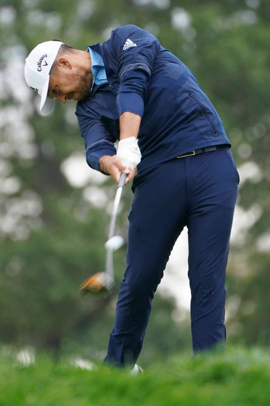 Xander Schauffele, of the United States, plays his shot from the sixth tee during the second ro ...