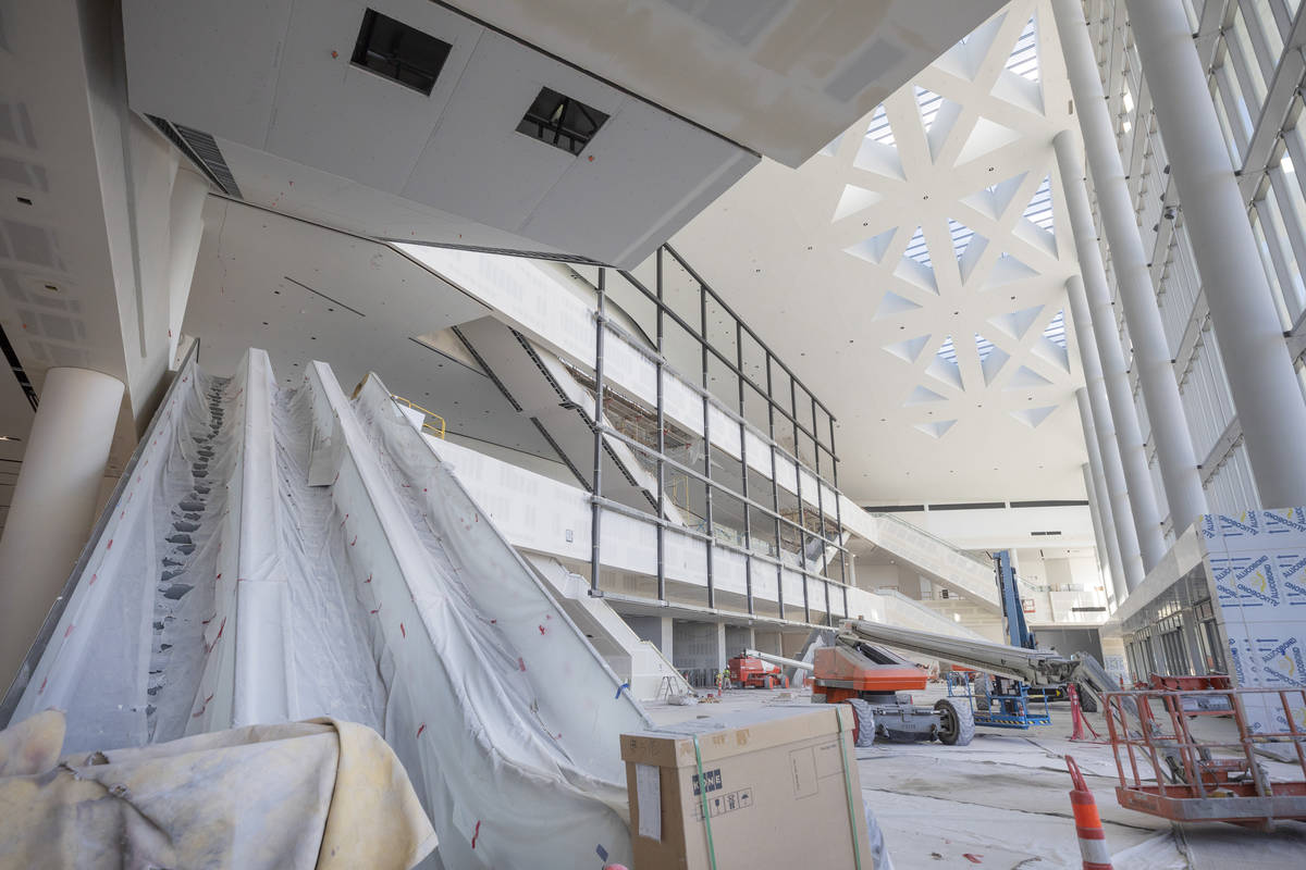a tour of the Las Vegas Convention Center West Hall, which has plans to open in mid-December, o ...
