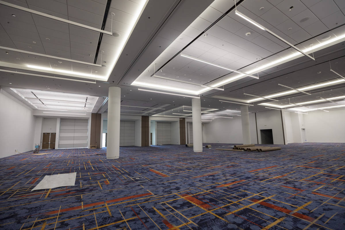 A meeting room is seen during a tour of the Las Vegas Convention Center West Hall, which has pl ...
