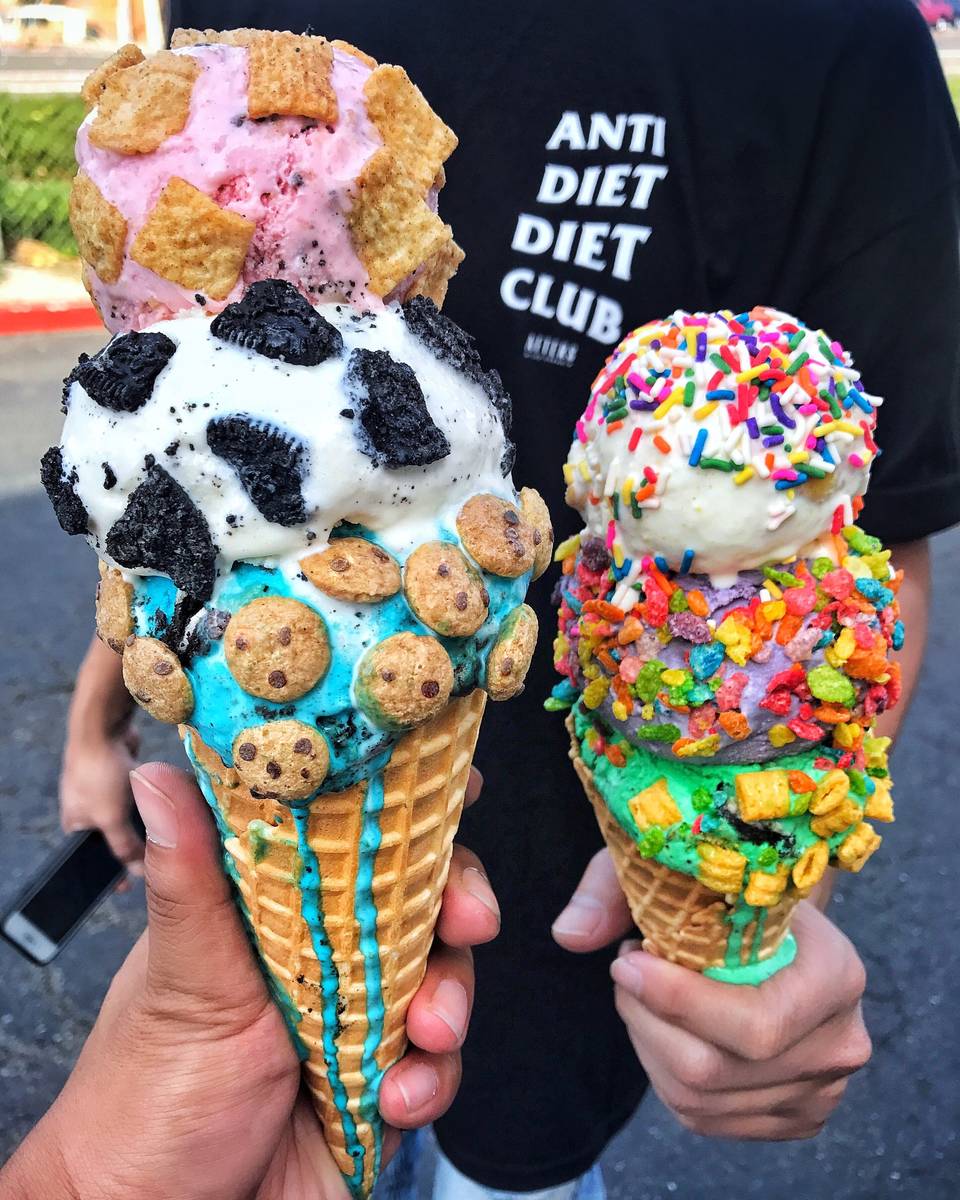 An array of Afters flavors and cereals. (Afters Ice Cream)