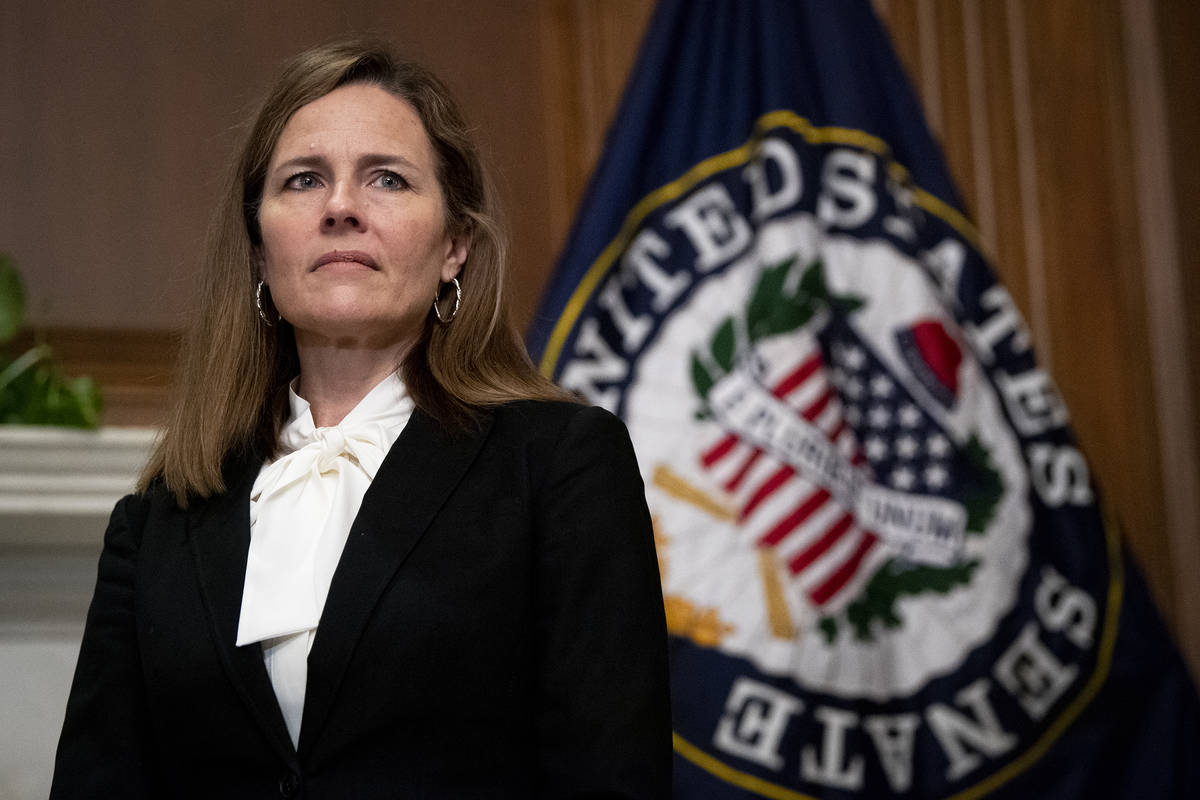 Supreme Court nominee Judge Amy Coney Barret. (Caroline Brehman/Pool via AP)