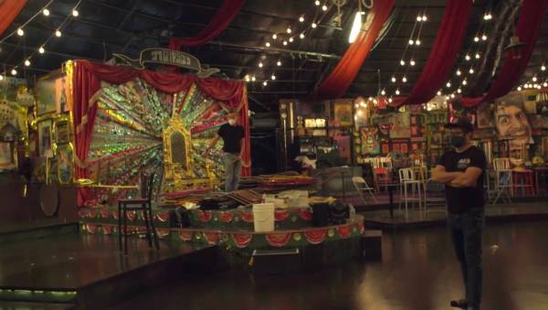The interior of the "Absinthe" tent is shown in the first episode of the "VEGASHITSHOW" YouTube ...