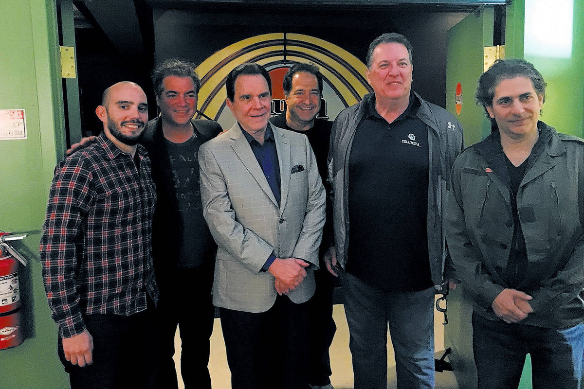 Shown at the Laugh Factory at the Tropicana on Wednesday, May 10 (from left): Production offici ...
