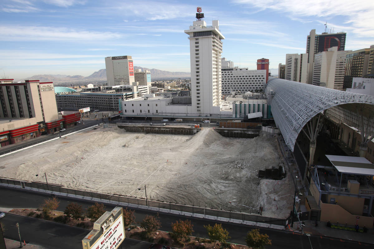 The site of Derek Stevens’ new property, Circa, being built in downtown Las Vegas at the nort ...