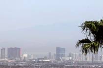 Haze will be in the Las Vegas sky on Thursday, Oct. 22, 2020, and the high of 88 is forecast by ...
