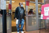 Jimmy Marks leaves the Civil Law Self-Help Center, operated by Legal Aid, at the Regional Justi ...