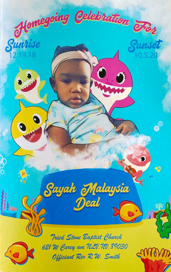 Sayah Deal, 1, died on the afternoon of Oct. 5, 2020, after she spent at least an hour locked i ...