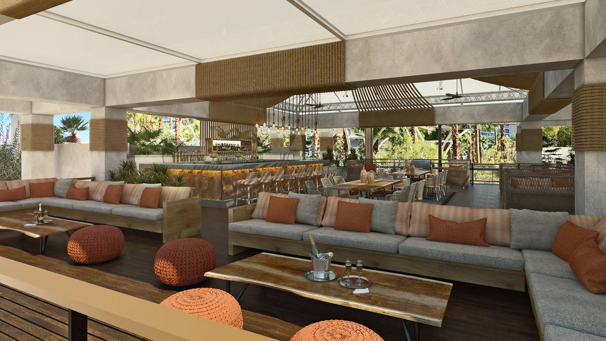 A rendering of the second level of a bar (Courtesy, Virgin Hotels Las Vegas)