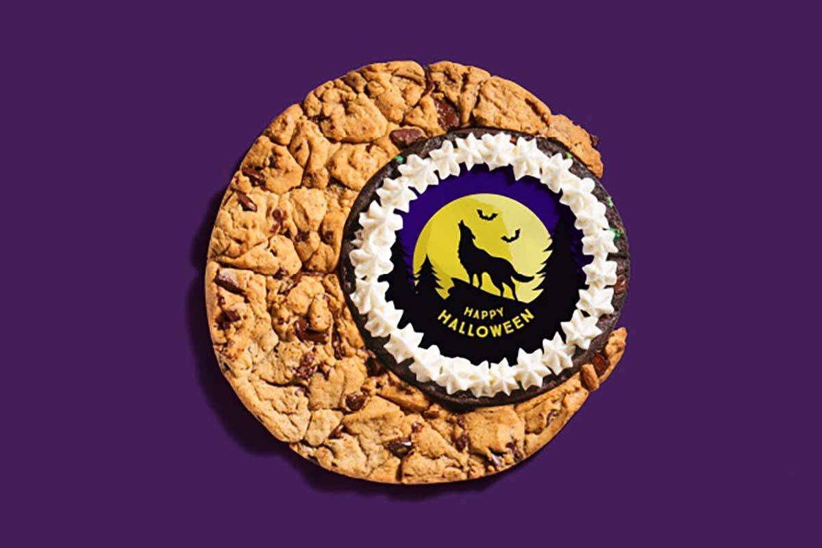 Moon Cookie Cake with Halloween center from Insomnia Cookies. (Insomnia Cookies)