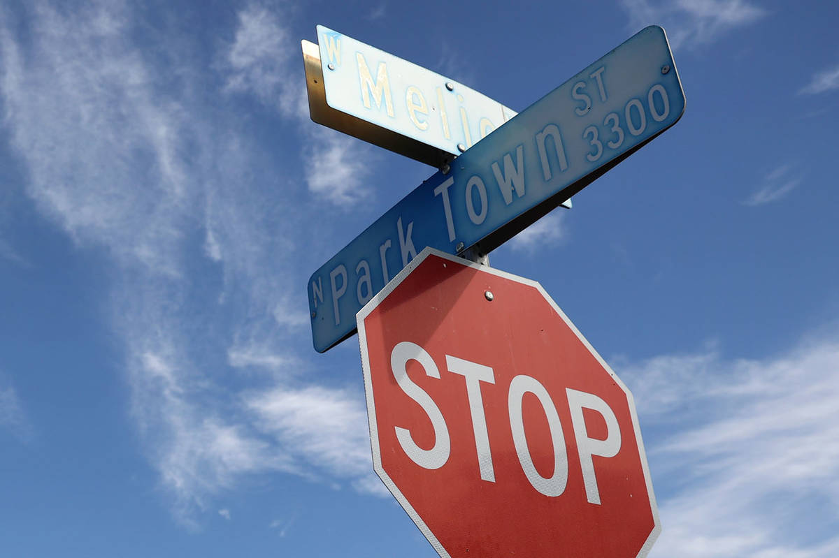 The 3300 block of Park Town Street in North Las Vegas, Saturday, Oct. 24, 2020. A teenage male ...