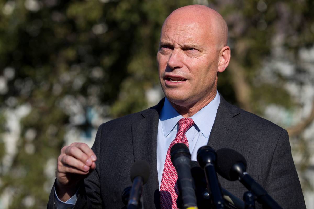 Marc Short, chief of staff for Vice President Mike Pence, speaks with reporters at the White Ho ...