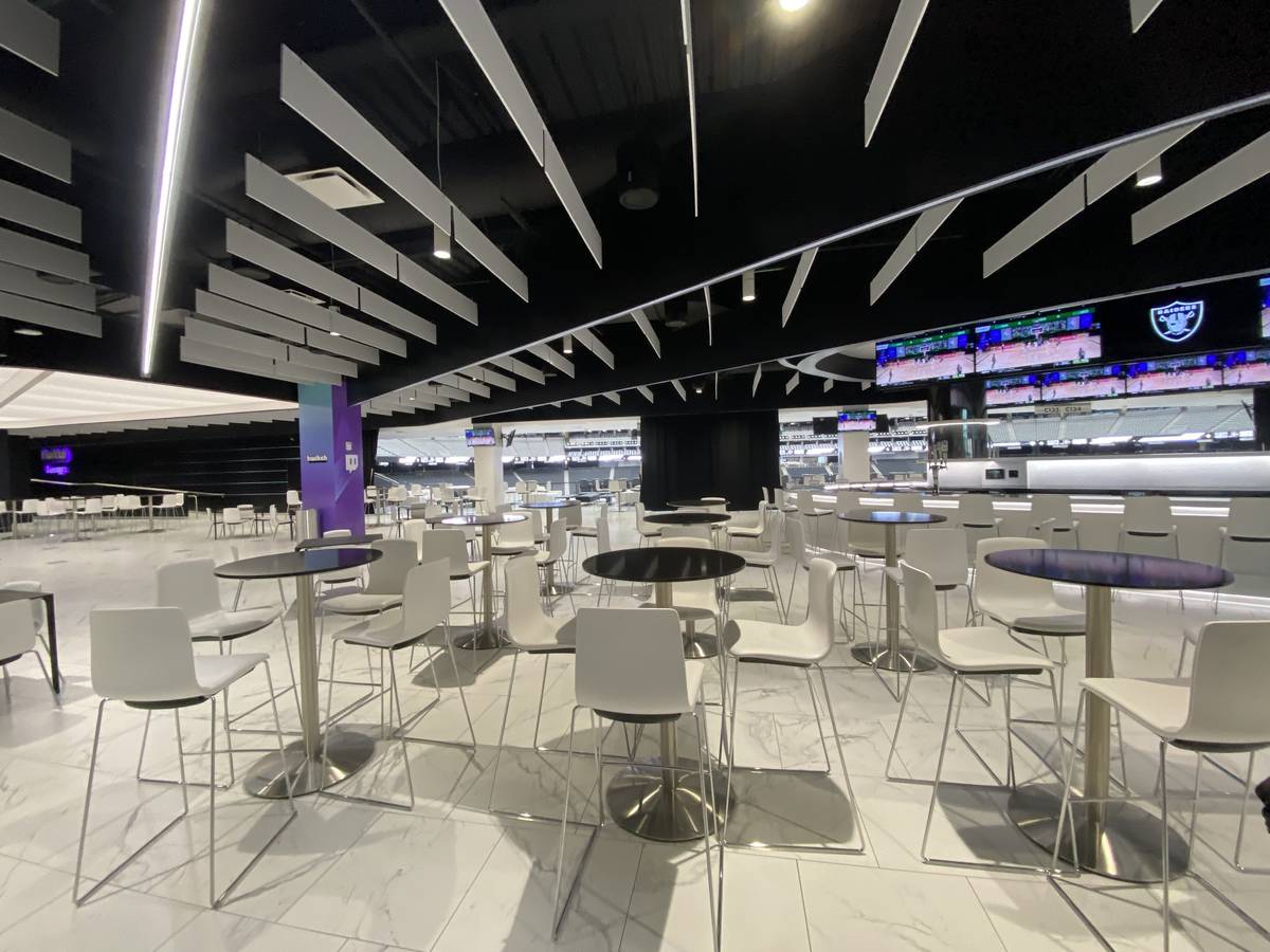 A look inside the Twitch Lounge inside Allegiant Stadium. (Mick Akers/Las Vegas Review-Journal)