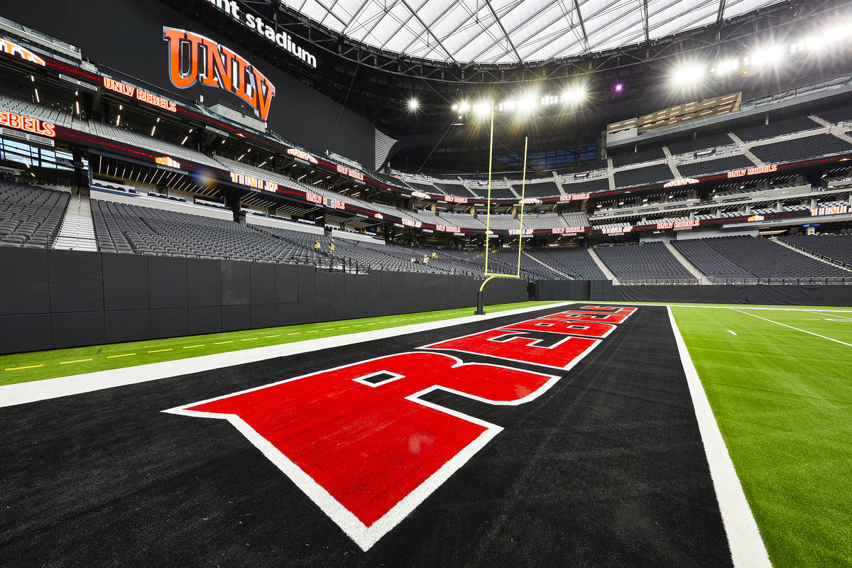 Allegiant Stadium is ready for UNLV's first home game of the 2020 season. (UNLV Athletics)