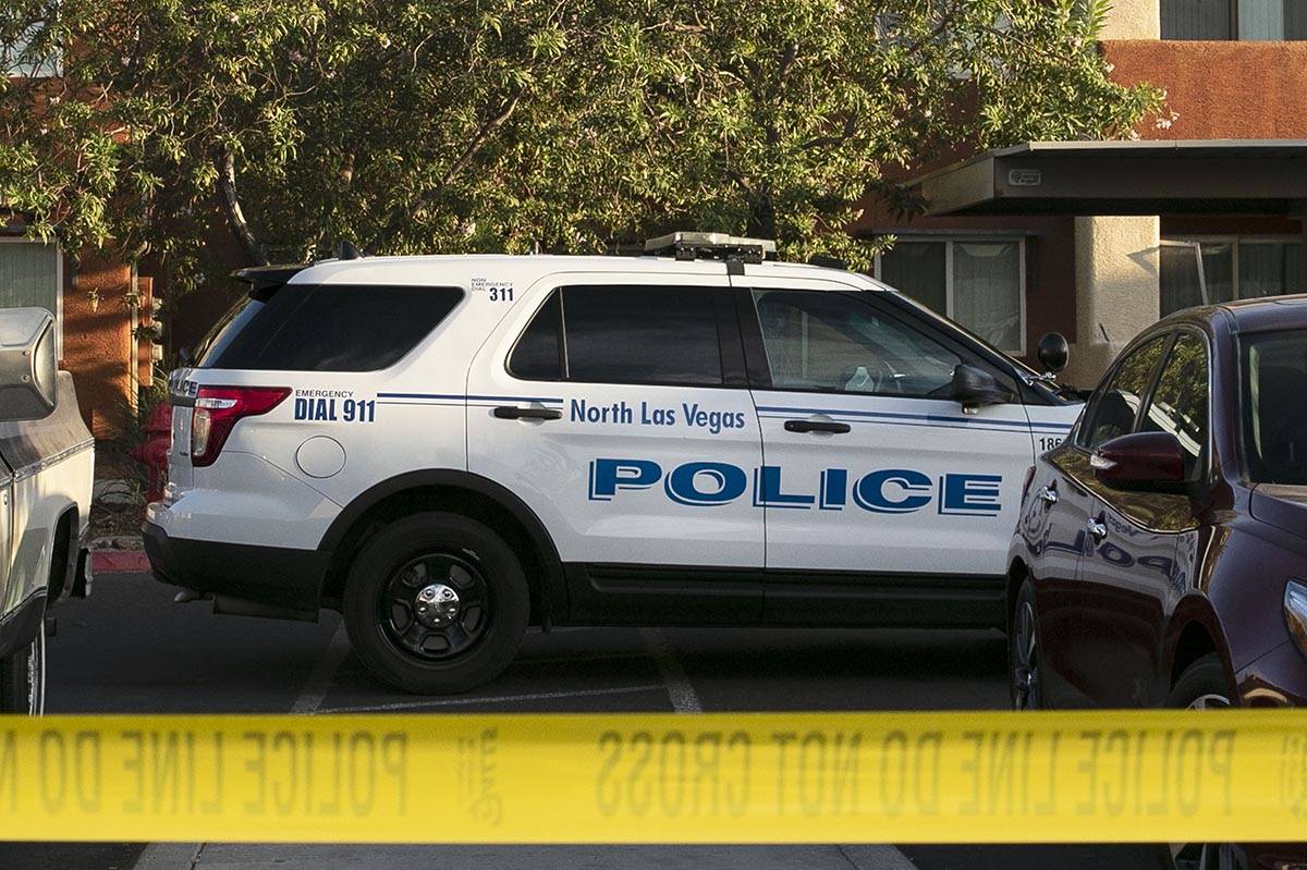 North Las Vegas police is investigating after a man was found slain and a woman then fatally sh ...