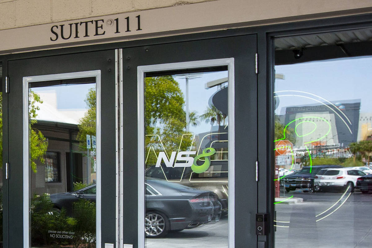 An exterior view of the offices of cybersecurity company NS8 in downtown Las Vegas on Friday, S ...